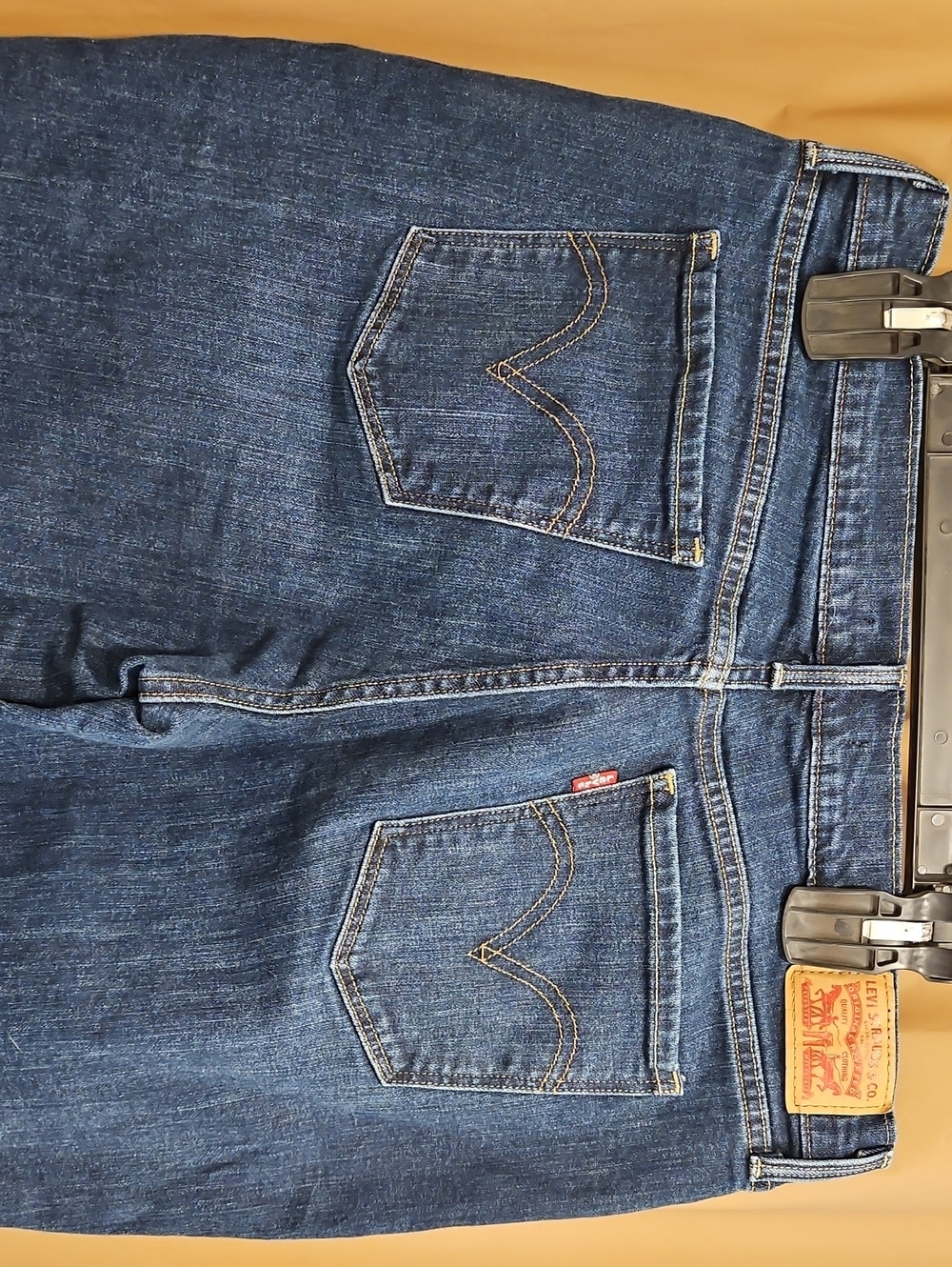 Levi's Straight-Leg Dark Blue Denim Jeans